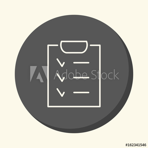 Attached Leaflet With Information, Vector Round Icon 500x500 Attached Leaflet With Information, Vector Round Icon