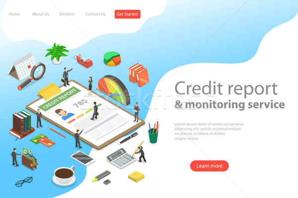 Flat Isometric Vector Landing 600x400 Flat Isometric Vector Landing
