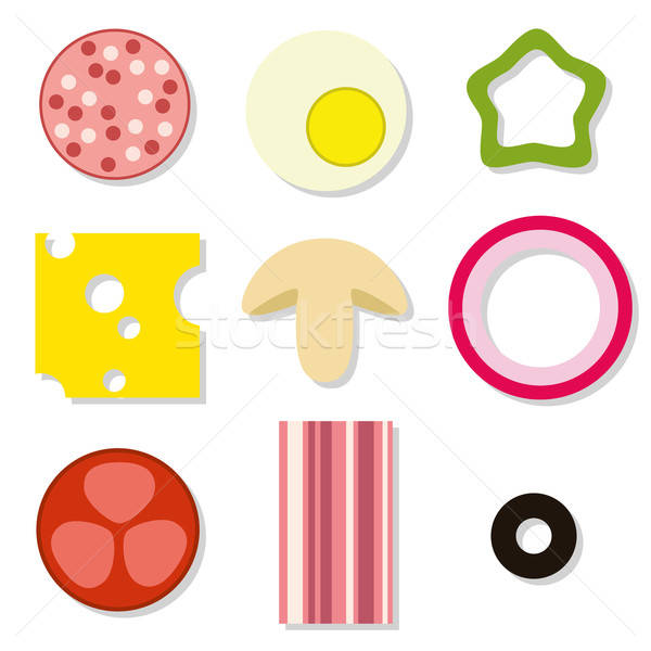 600x600 Pizza Ingredients Vector Illustration Marie Nimrichterova