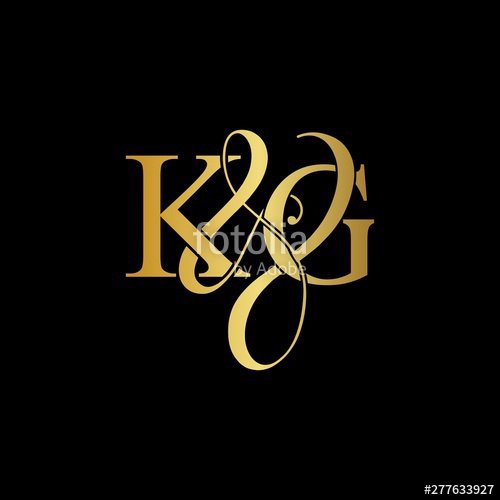 500x500 K G Kg Logo Initial Vector Mark Initial Letter K G Kg Luxury