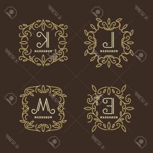 300x300 Letters Initial Vector Letter Vector Logo Design Luxury Monogram