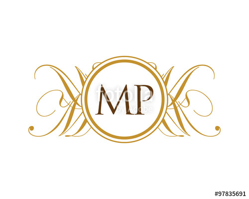 500x400 Mp Luxury Ornament Initial Logo Stock Image And Royalty Free
