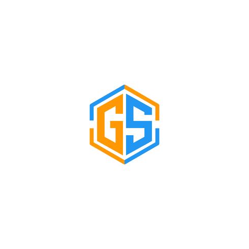 490x490 Letter Gs Initial Logo Template Vector Illustration Icon Element