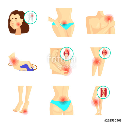 500x500 Vector Illustration Of Pain And Disease Logo Collection Of Pain