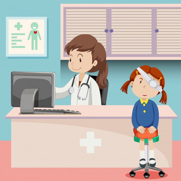 626x626 A Girl With Eye Injury Vector Free Download