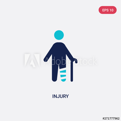 500x500 Two Color Injury Vector Icon From Health And Medical Concept