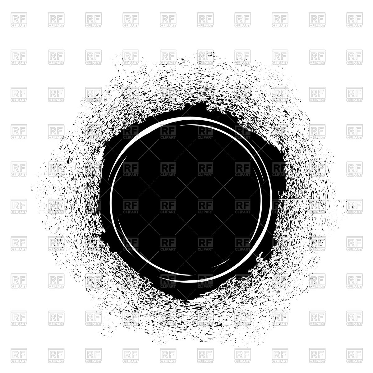 1200x1200 Black Ink Blot On White Background Vector Image Of Backgrounds
