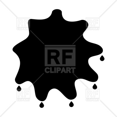 400x400 Black Ink Blot On White Background Vector Image Of Objects