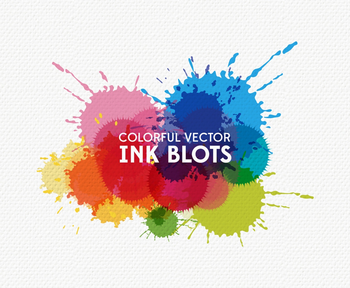 1136x936 Colorful Ink Blots Vector Art Graphics