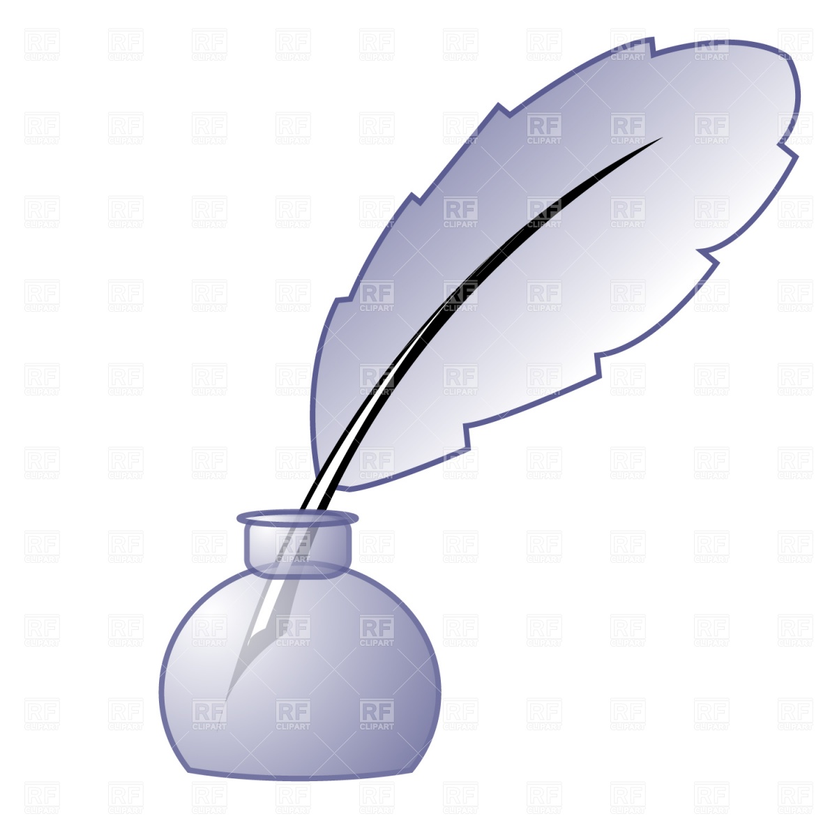 1200x1200 Ink Bottle And Feather Vector Image Of Objects Prague