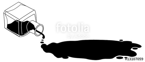 500x215 Spilled Ink Bottle Stock Image And Royalty Free Vector