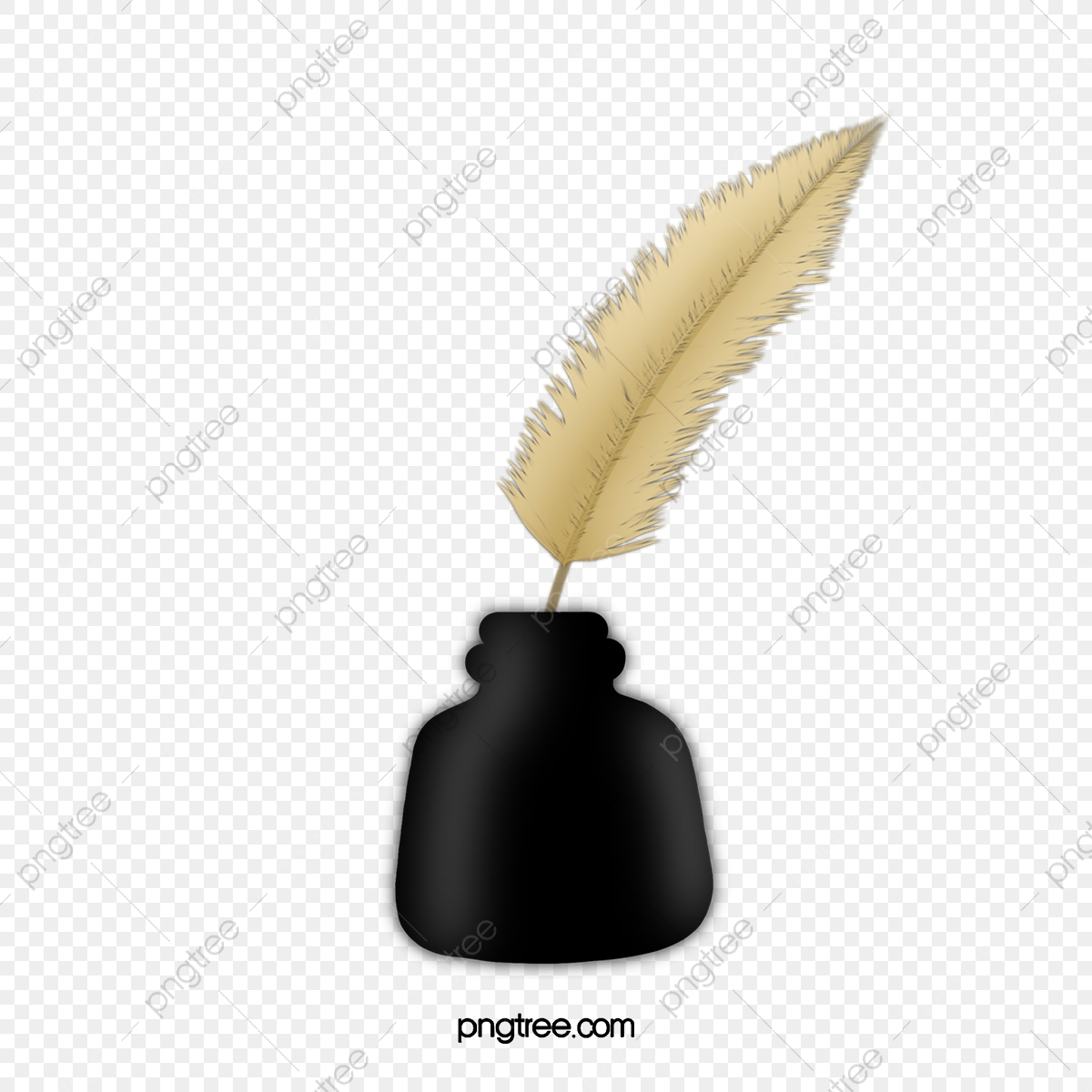 1200x1200 Vector Black Ink Bottle And Quill, Black Vector, Bottle Vector