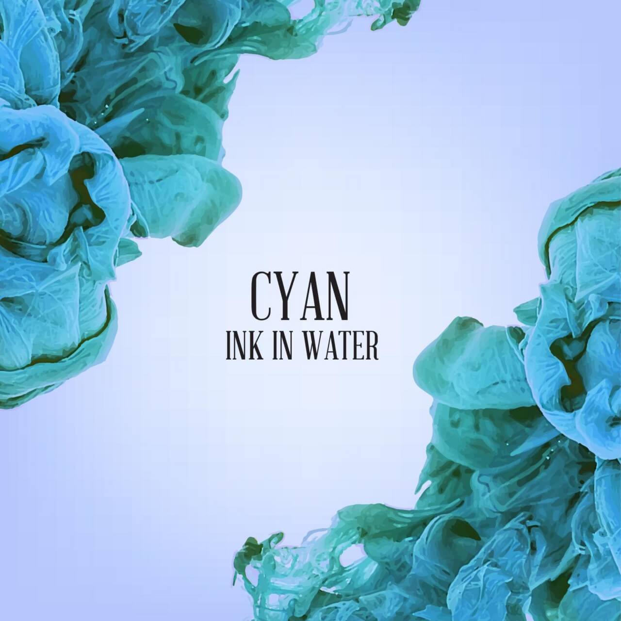 1280x1280 Free Vector Blue Ink Swirling In Water Illustration