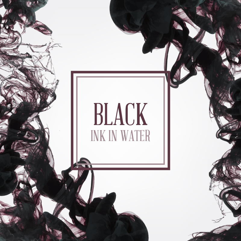 800x800 Black Ink In Water Illustration