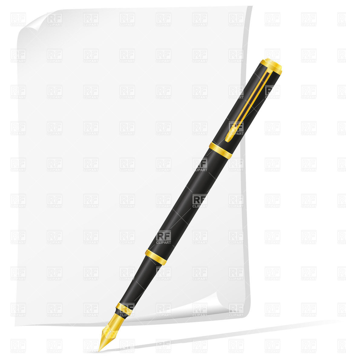 1143x1200 Ink Pen And Paper Vector Image Of Objects Konturvid