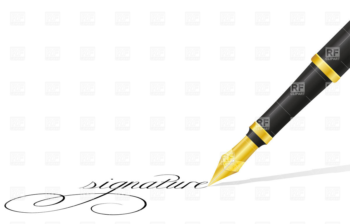 1200x768 Ink Pen And Signature Vector Image Of Objects Konturvid