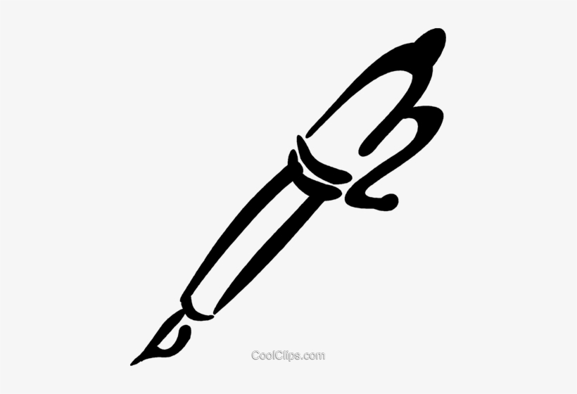 820x560 Fountain Pen Royalty Free Vector Clip Art Illustration