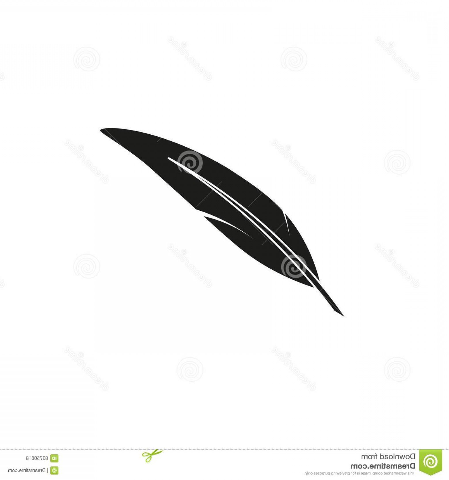 1560x1668 Stock Illustration Feather Pen Vector Icon White Background Image