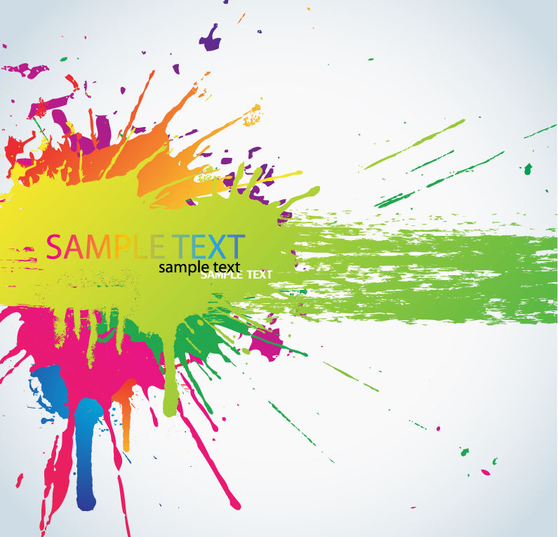 795x765 Colorful Bright Ink Splashes Background