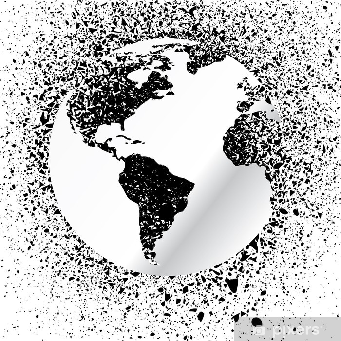 700x700 Globe Ink Splatter Vector Illustration Grunge Sticker Pixers
