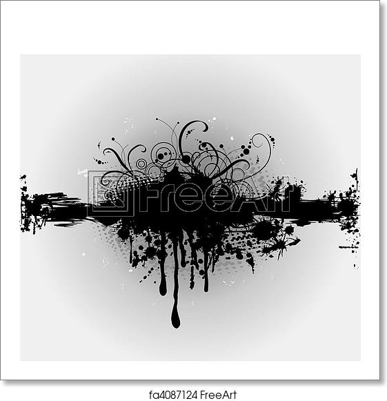 561x581 Free Art Print Of Grungy Plaint Or Ink Splatter Vector Grungy