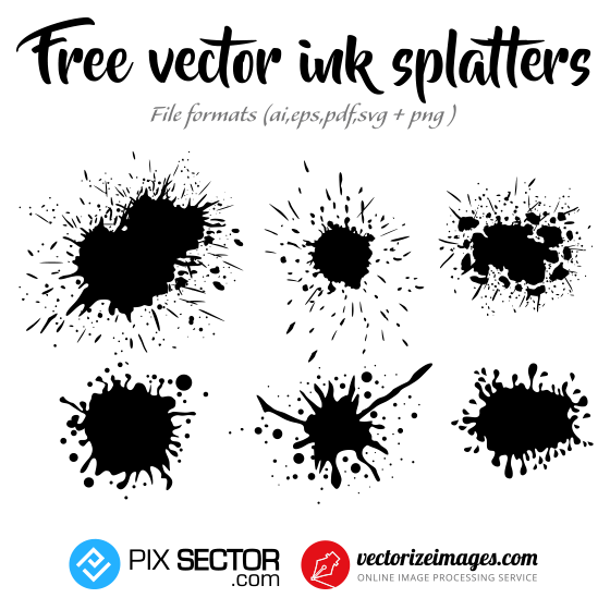 560x560 Free Vector Ink Splatter