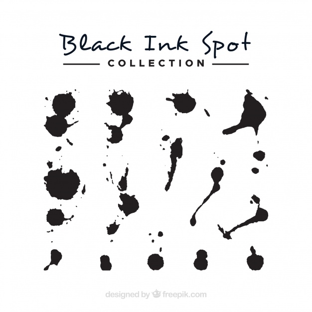 626x626 Set Of Black Ink Spots In Flat Style Vector Free Download