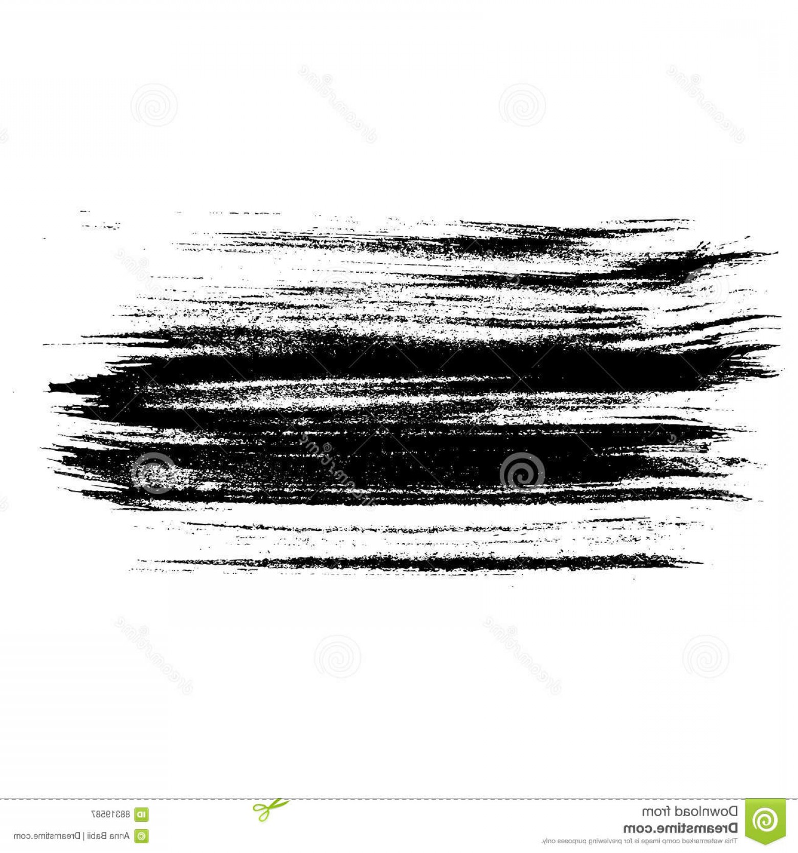 1560x1668 Stock Illustration Ink Vector Dry Brush Stroke Vector Illustration