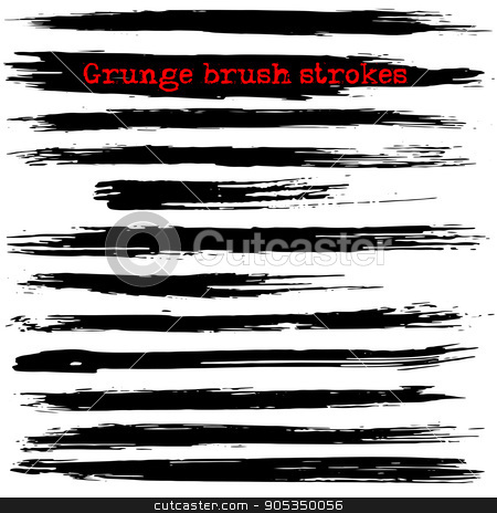 450x464 Black Ink Vector Brush Strokes Vector Illustration Grunge