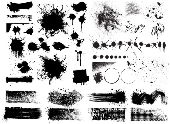 584x424 Practical Effect Of Traces Of Inkjet Ink Vector Free Vector