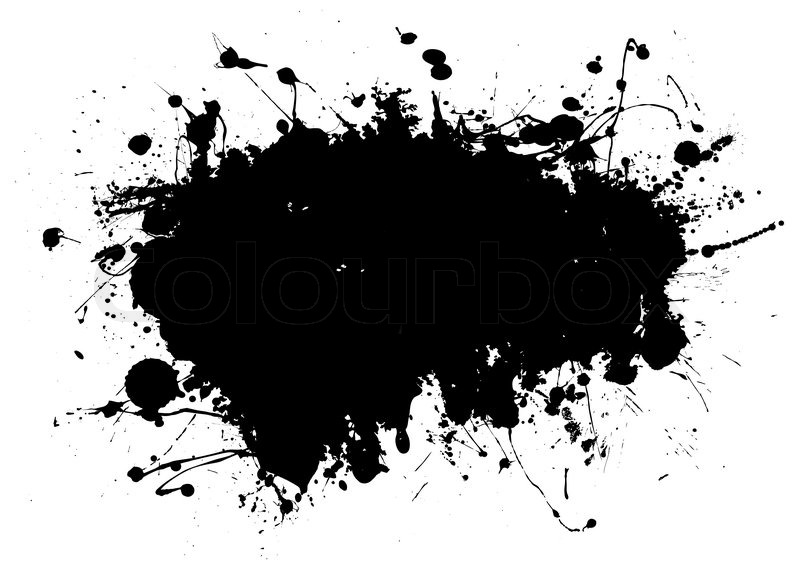 800x569 Black Ink Splat Design With Room To Stock Vector Colourbox