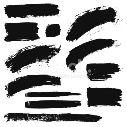 440x440 Vector Ink Stroke Set Stock Vector