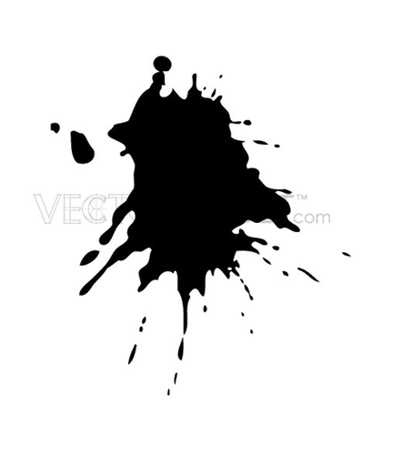 442x500 Buy Vector Ink Splat Drop Royalty Free Illustration