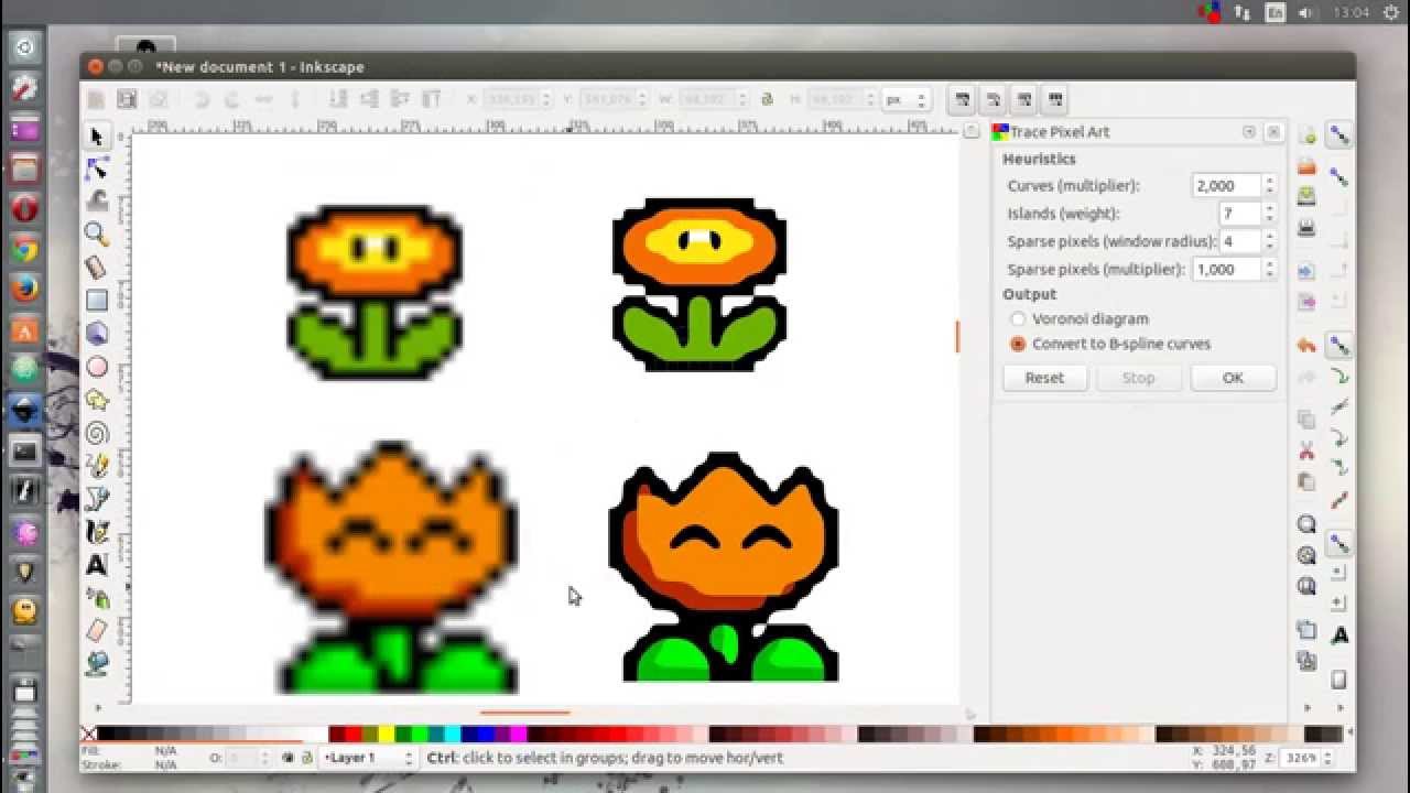 1280x720 Inkscape Pre Trace Pixel Art