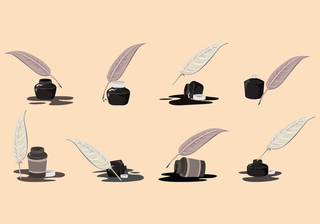 632x443 Inkwell And Pen Feather Vector Free Vector Download Cannypic