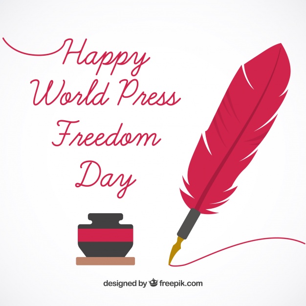 626x626 Background With Inkwell And Pen Of World Press Freedom Day Vector
