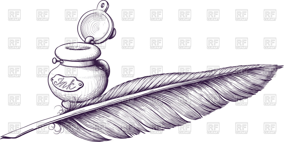 1200x603 Inkwell And Quill Pen Vector Image Of Objects Sharpner