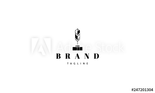 500x300 Feather Inkwell Vector Logo