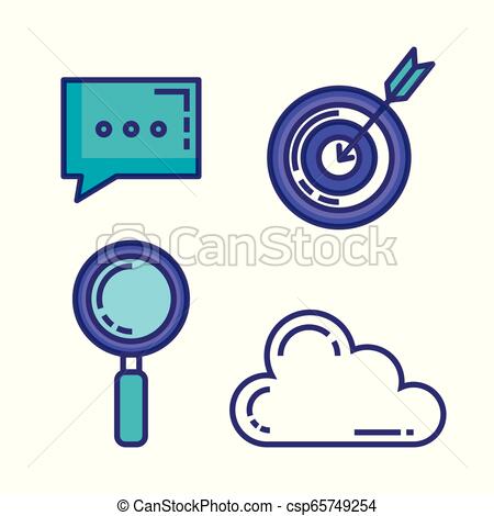 450x470 Set Of Technological Innovation Icons Vector Illustration Design