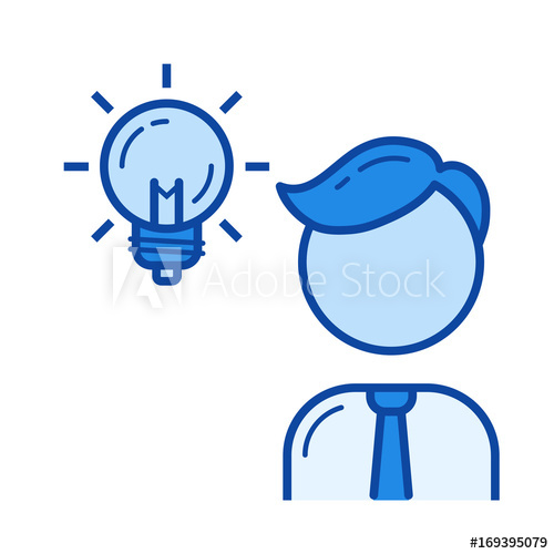 500x500 Innovation Vector Line Icon Isolated On White Background