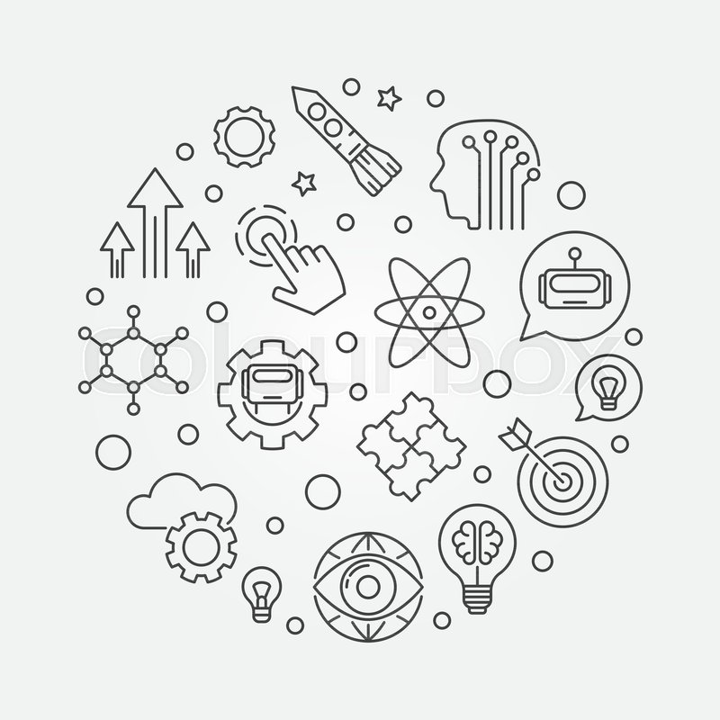 800x800 Innovation Vector Round Concept Stock Vector Colourbox