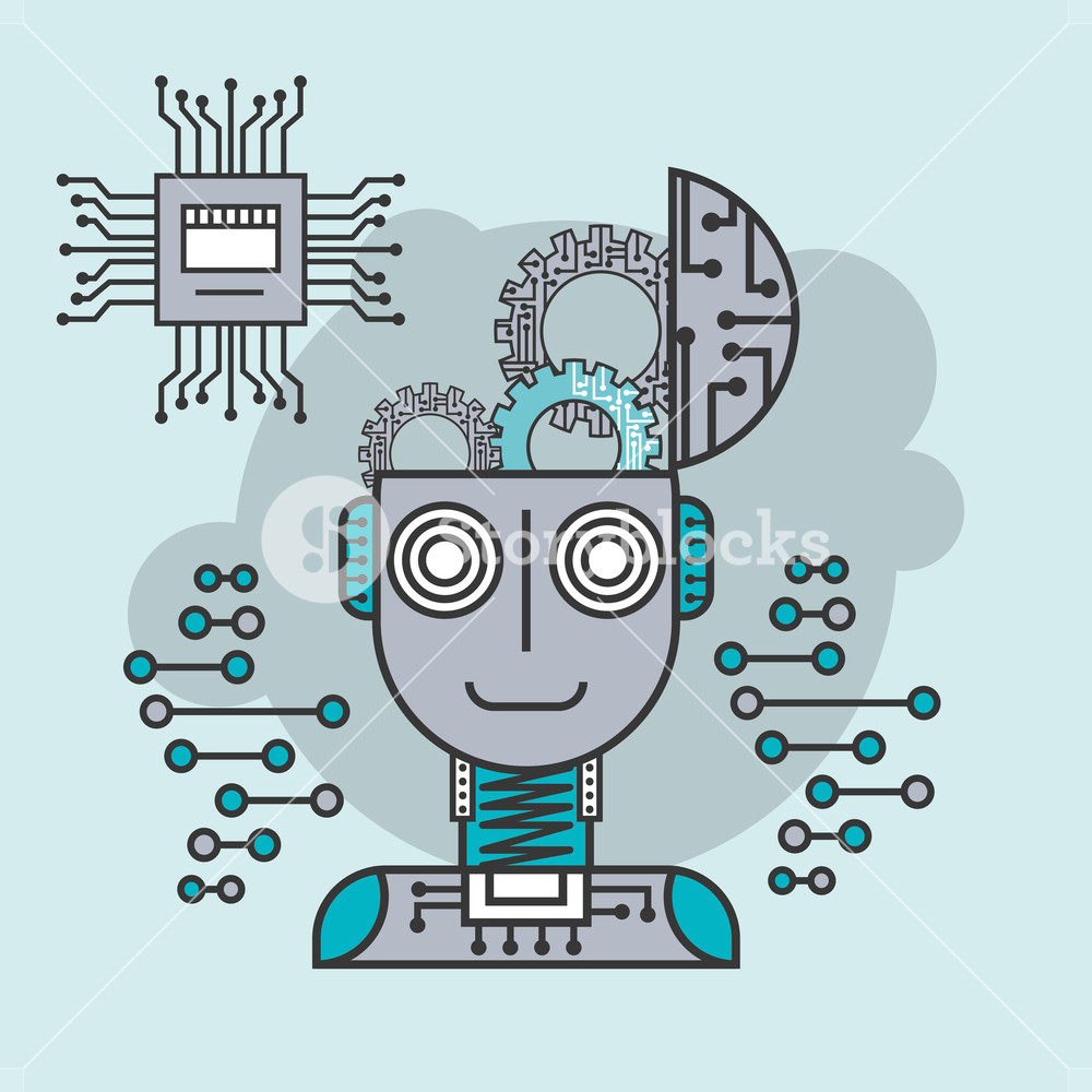 1000x1000 Artificial Intelligence Brain Creative Innovation Vector