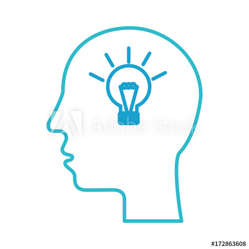 500x500 Silhouette Human Head Creativity Idea Solution Innovation Vector