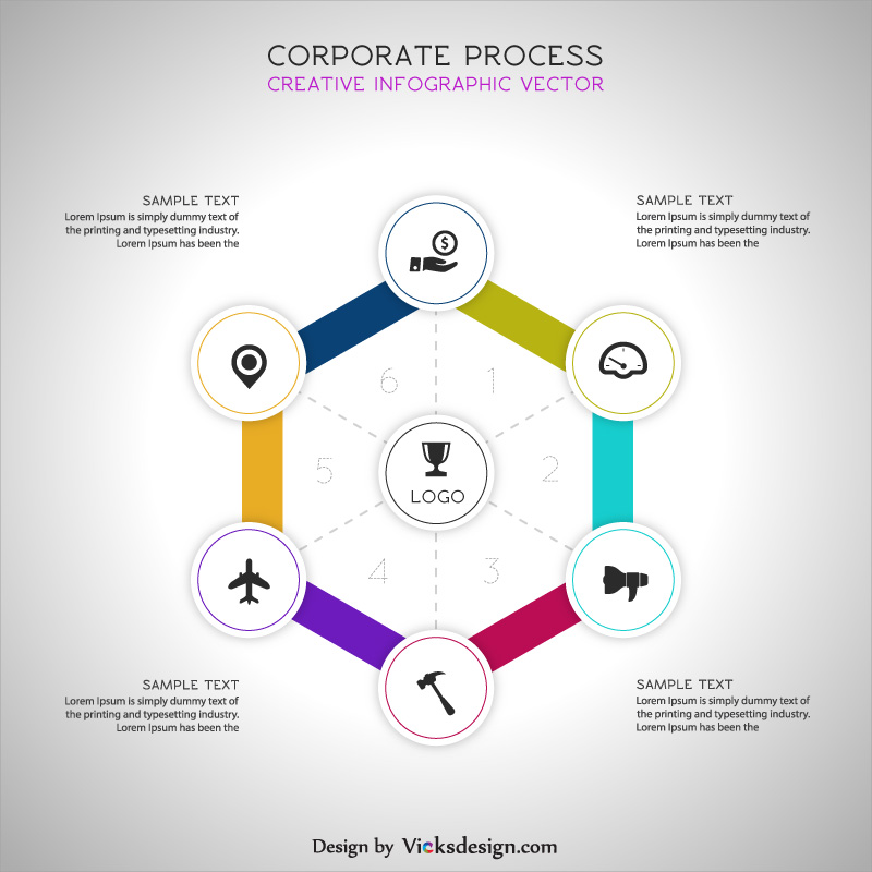 800x800 Corporate Process Creative Info Graphic Vector Graphics, Global