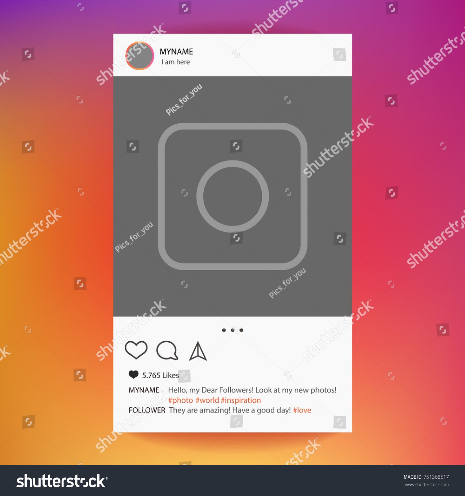 1500x1600 Instagram App Photo Frame Vector For Application Social Media