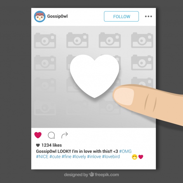 626x626 Instagram Frame With Finger Vector Free Download