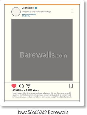 292x382 Social Media Instagram Frame With Instagram Logo In Vector