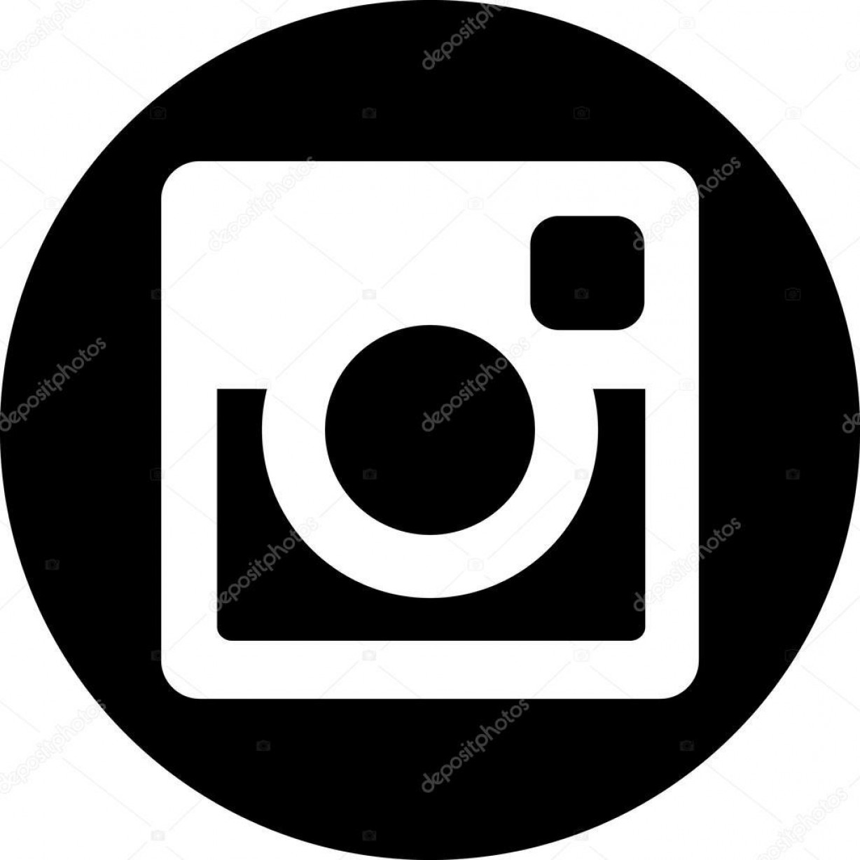 Instagram Icon Black And White Vector at Vectorified.com | Collection ...