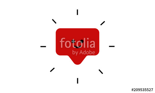 500x300 Like Icon Vector Illustration Social Media Notification