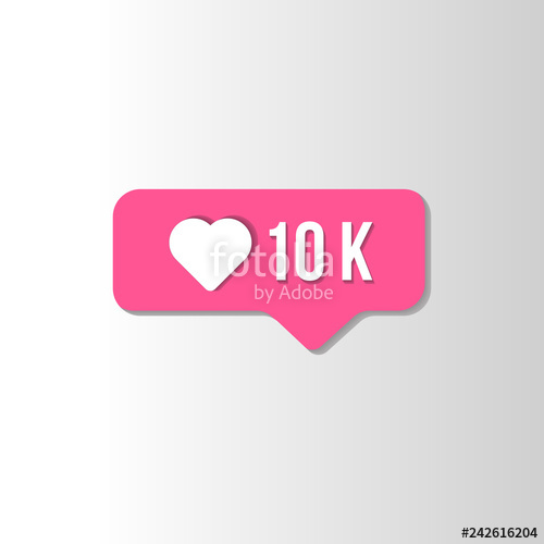 500x500 Social Media Like Notification Vector
